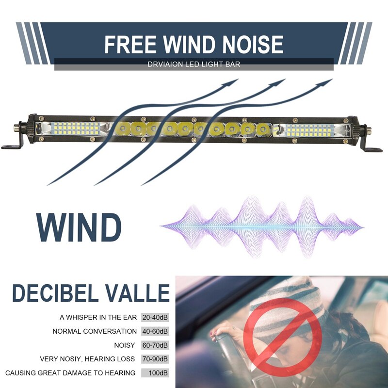 LED Light Bar 13 Inch Single Row LED Light Bar Spot Flood Combo Driving Off Road Light Bar LED Work Light for Truck ATV, UTV, SU