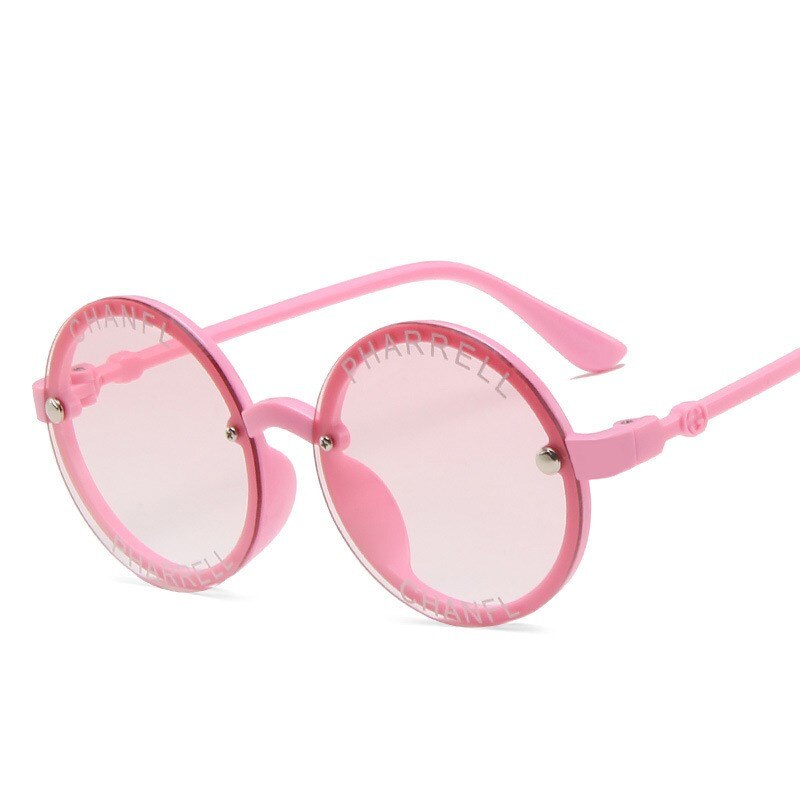 Børns solbriller børn drenge og piger lilla runde plast udendørs solbriller retro briller  uv400