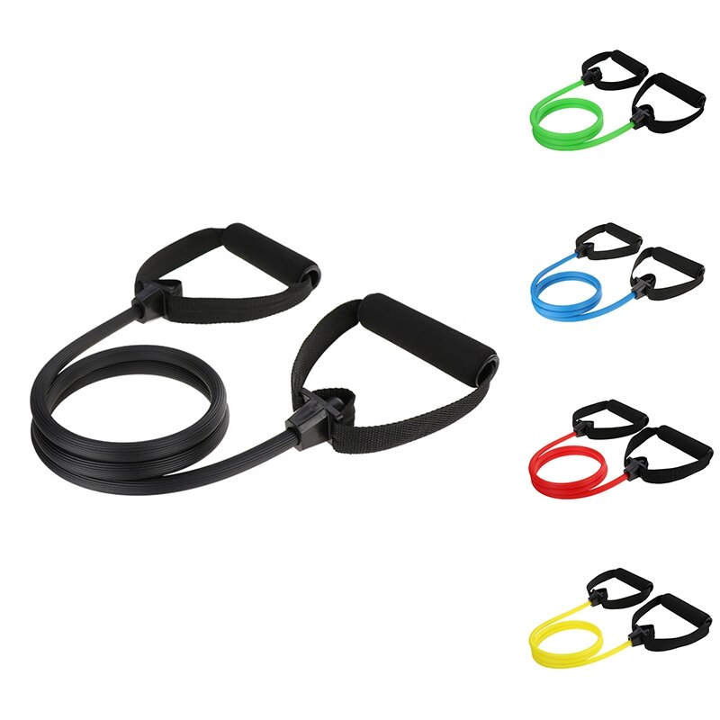 Resistance Exercise Band with Handles Bands Strength Training Cushioned Foam Handles: Legs Ankle Straps