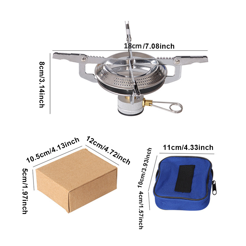 Outdoor Camping Gasfornuis Mini Gasbrander met Opbergtas Draagbare Kookfornuis voor Wandelen Klimmen Vissen
