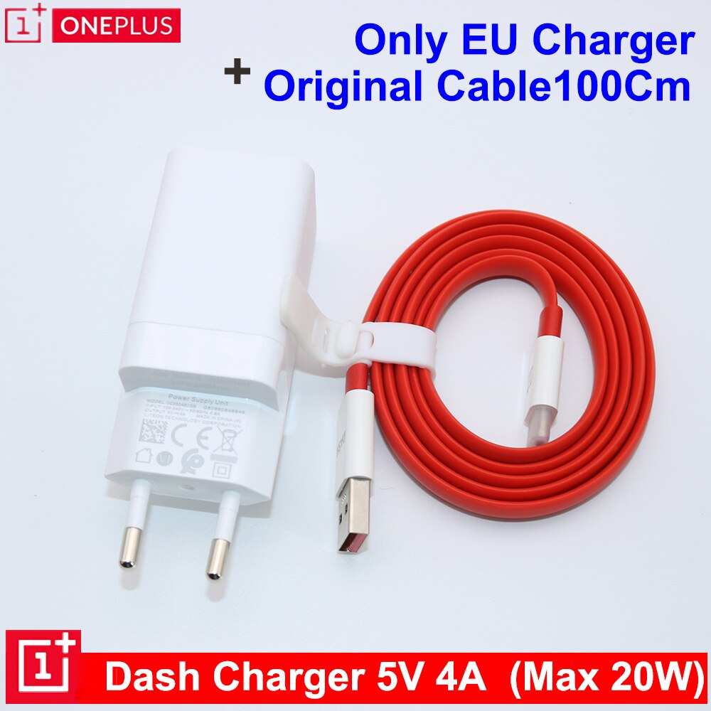 Oneplus-cargador de tablero Oneplus 6T 6 5T 5 3T 3, adaptador de carga rápida USB 3,1, Cable de carga de datos tipo C, 20W, Original: EU Add Cable 1M