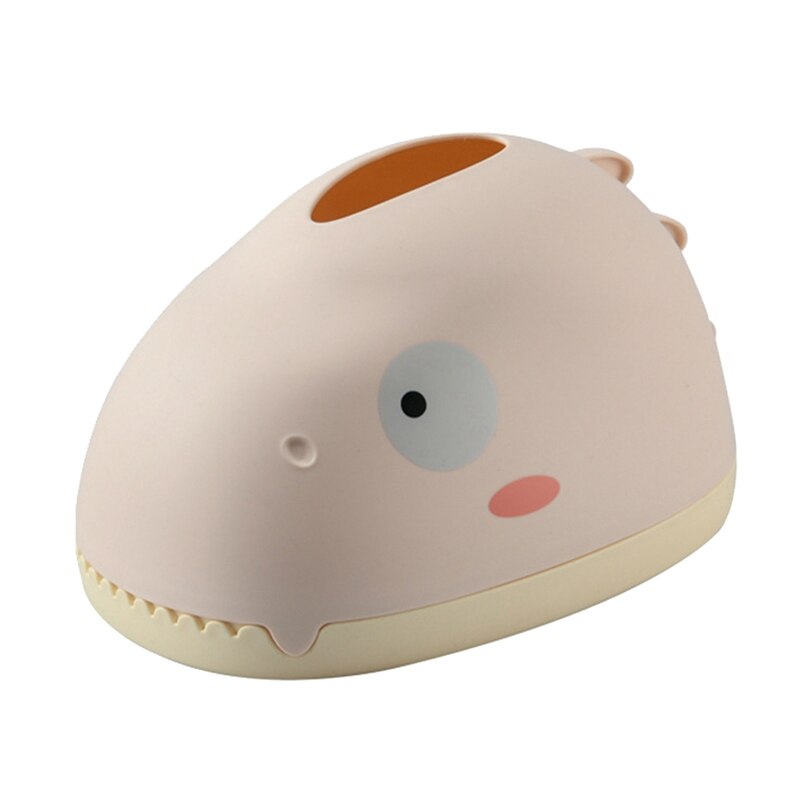 Cute Dinosaur Tissue Box Desktop Paper Box for Home Living Room Bedroom Cartoons Napkin Storage Box: pink