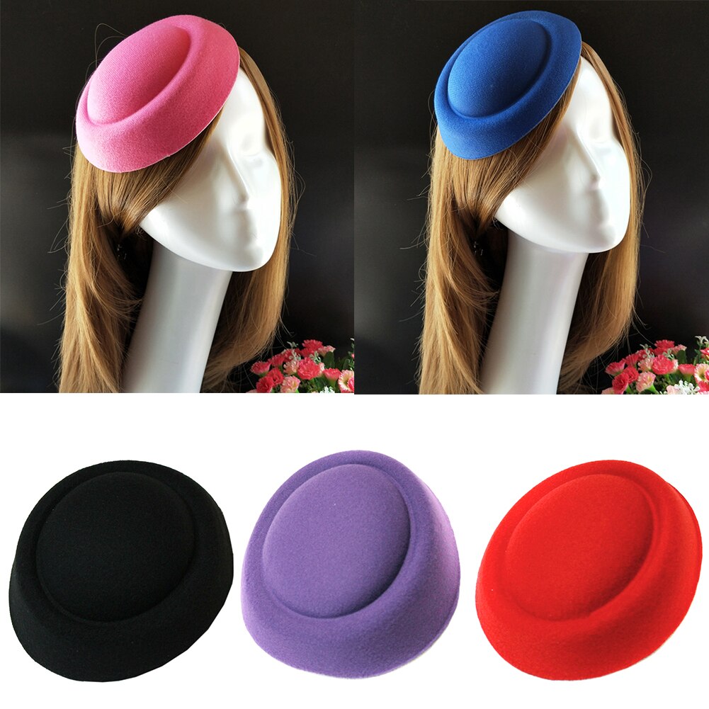 Mini accesorios para el cabello de fieltro para mujer, accesorios para el cabello de artesanía artesanal, boina con pastillero, tocado Retro
