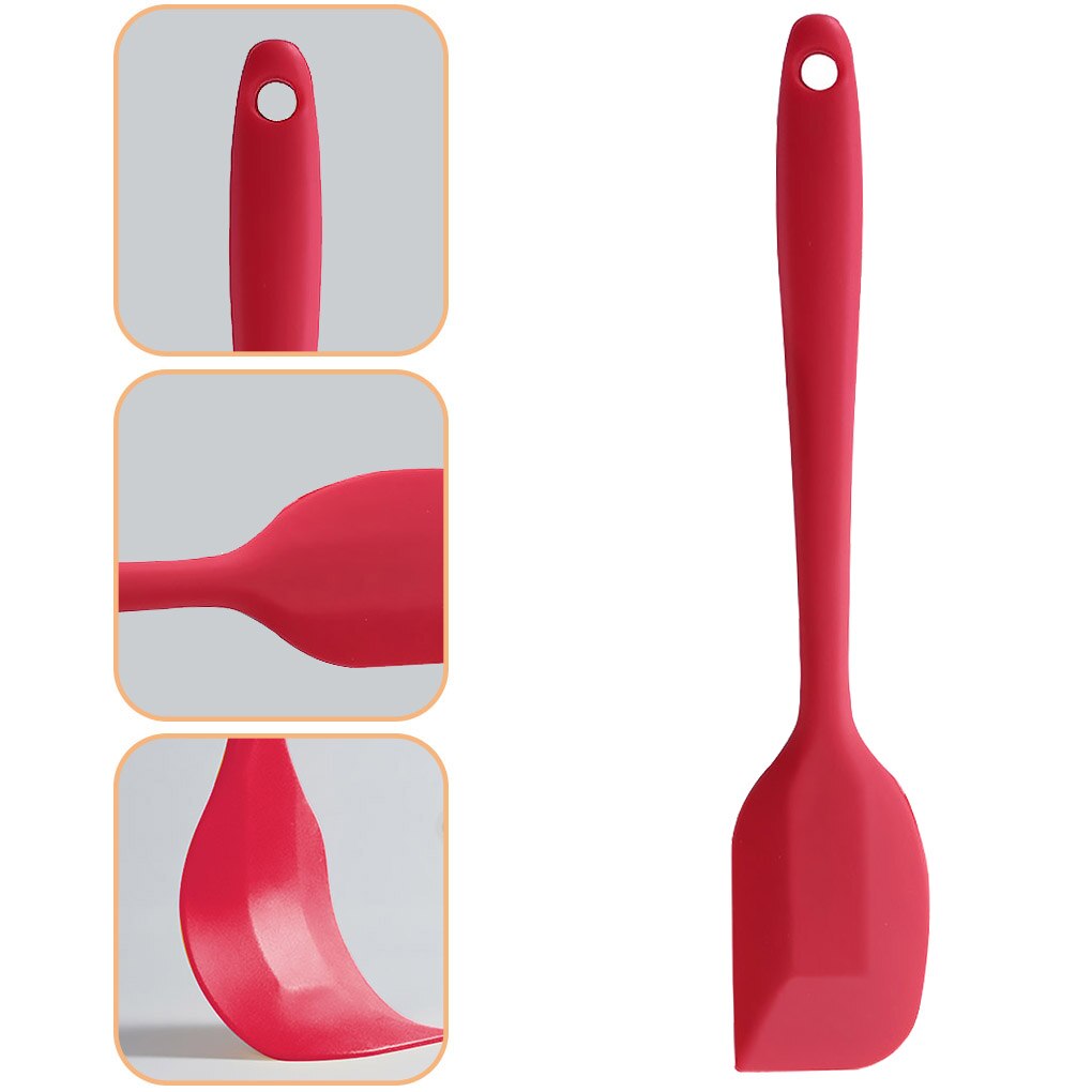 1pc 21.5cm sikker silikone bagespatel varmebestandig non-stick skraber køkkenredskaber opvaskemaskine