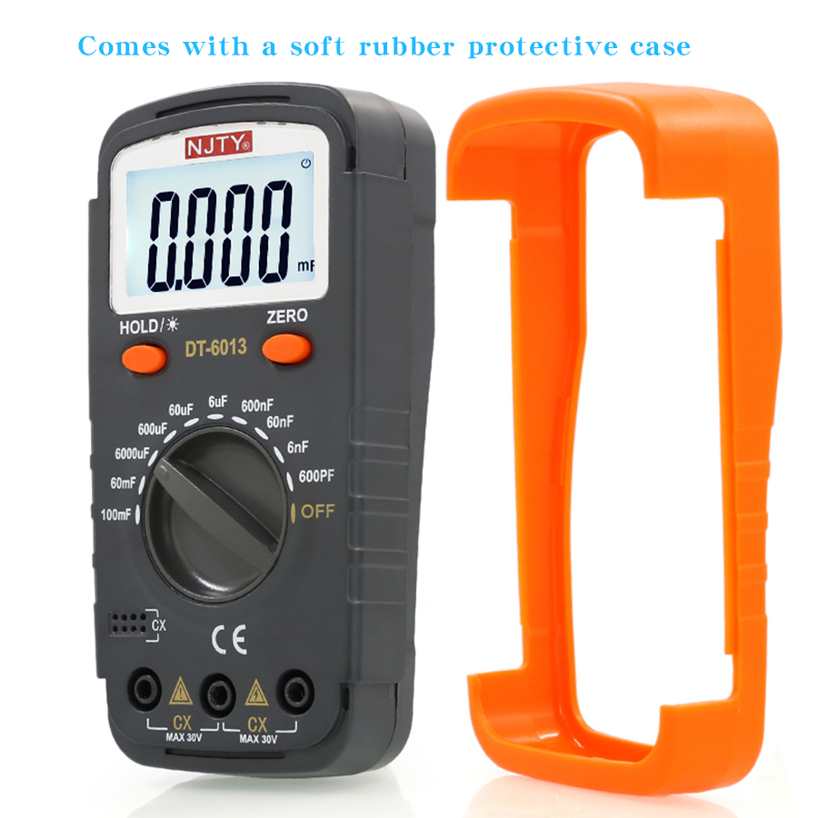 NJTY DT6013 High Precision Digital Capacitance Meter for Measuring Capacitor Capacity