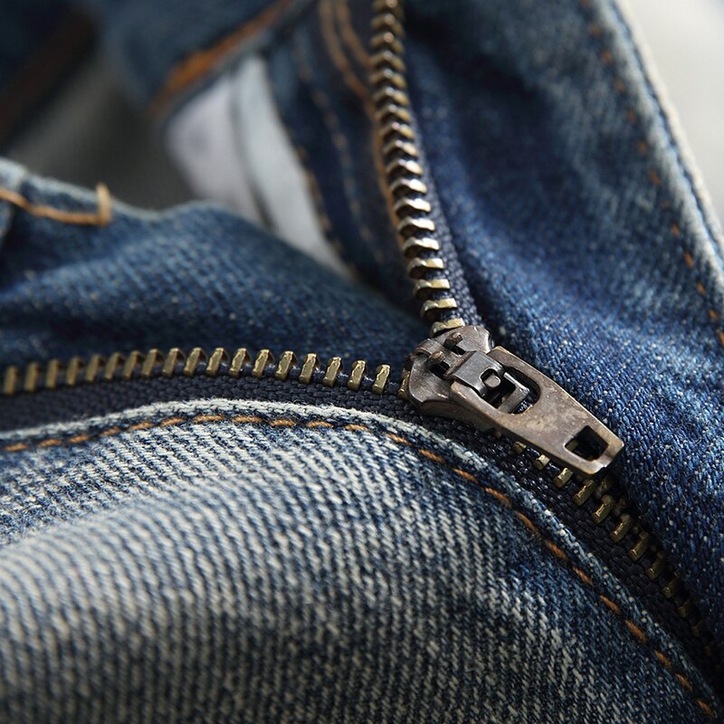 Pantalones vaqueros ajustados para hombre, ropa de calle, Vaqueros rasgados con agujeros rotos, estilo Hip Hop