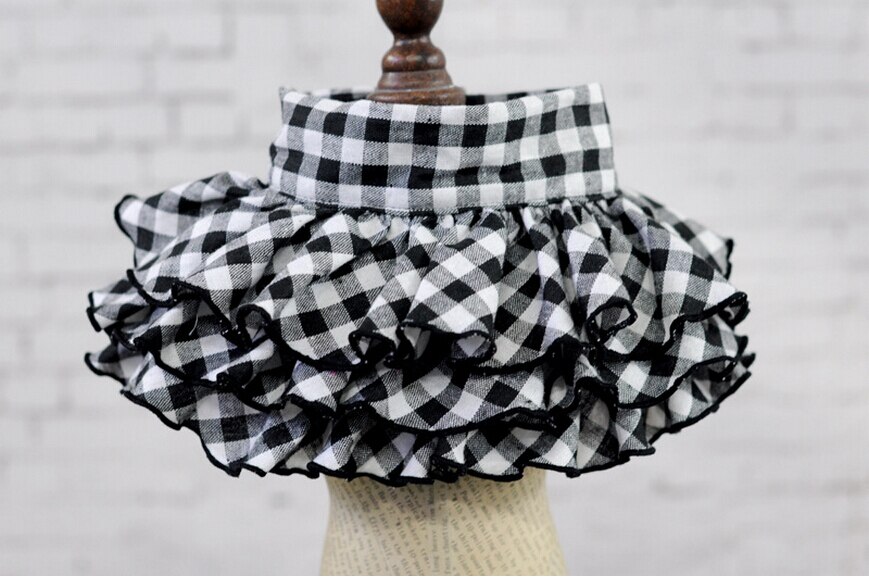 Mode Plaid Bloemen Kleine Hond Rokken Puppy Pet Kat trouwjurk Zomer hond kleren huisdier kleding voor chihuahua teddy: Black / S