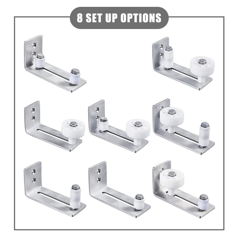 Floor Guide Sliding Barn Door Roller Adjustable Roller with 8 Setup Options Better Than Floor Guide