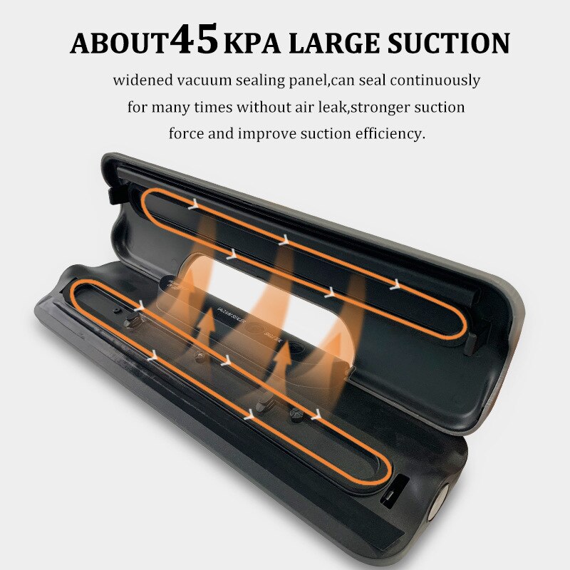 Kitchen Automatic Vacuum Sealer Machine 110V 220V Electric Vacuum Food Sealer Packing Machine Including 10pcs Storage Bags