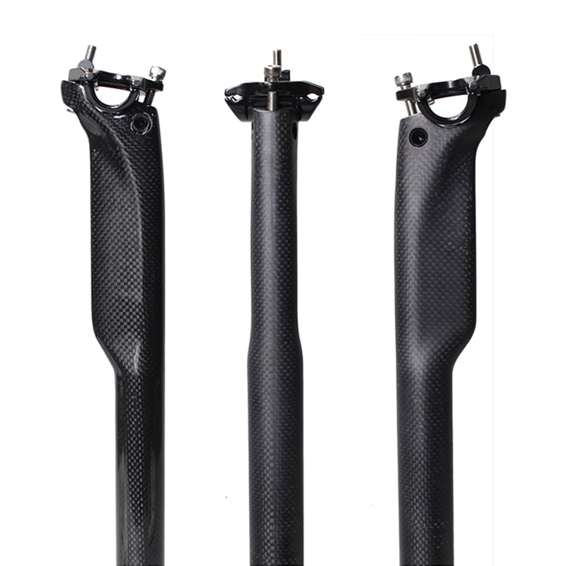 ZNIINO keine Logo 20mm Kohlenstoff versetzt Sattelstütze 27,2/30,8/31,6*350/400mm schwarz Kohlenstoff Fahrrad Radfahren Teile MTB/Straße sattelstütze 3K matt