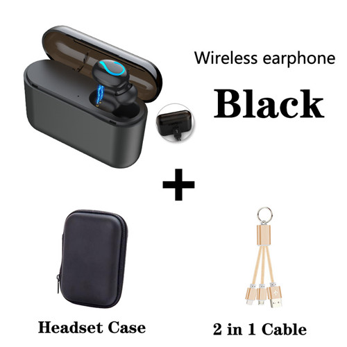 Mini Bluetooth 5.0 Earphones For Huawei Honor 20 10 10i 20i 10 9 Lite 8C 8X Play v10 v20 6a 6c 6x lite 8x max Wireless Earbuds: single add bag cable