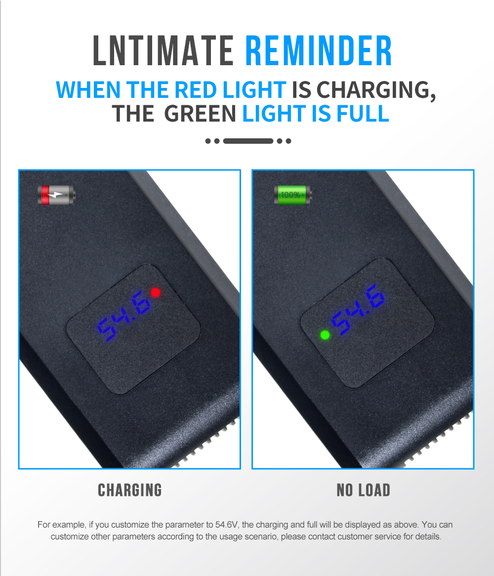 YZPOWER 42V 5A 10S Premium Charger for Lithium Batteries, Electric Scooters with PFC with high definition voltage display