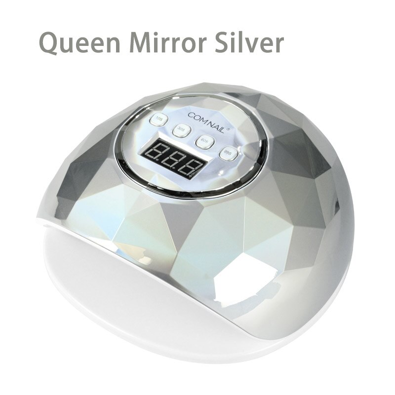 UV Lamp For Nail Nail Salon Nail Dryer 10s Fast Dry LED Manicure Lamp For Nails LED Display Nail Lamp Manicure: queen mirror silver / EU PLUG