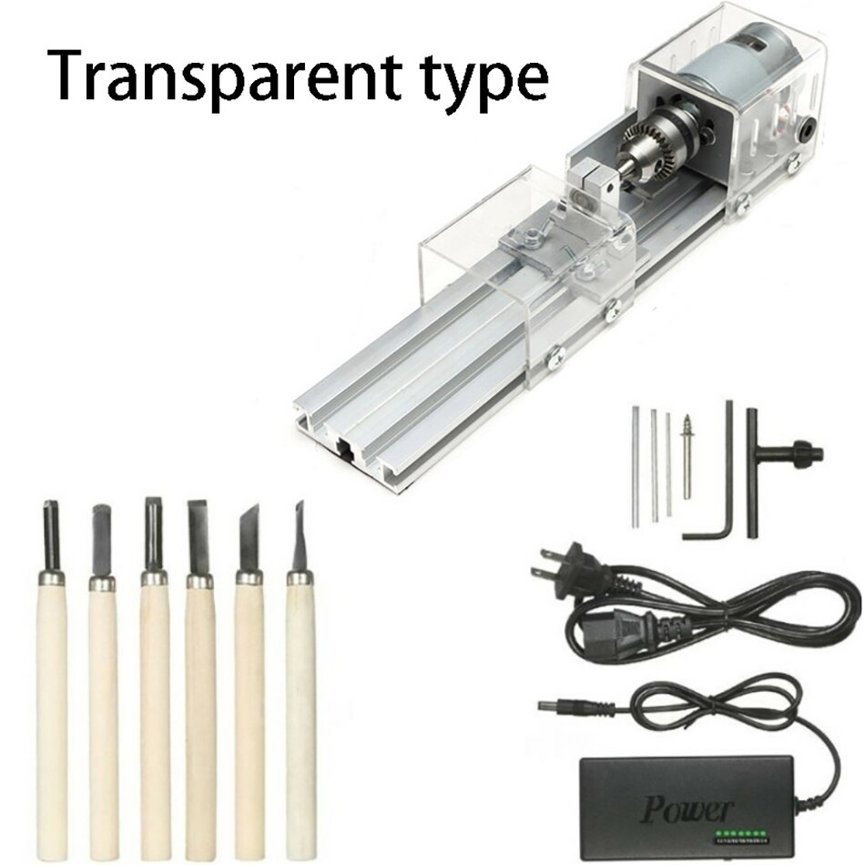 Mini Lathe, Multifunctional Woodworking Workbench, Mini Manual DIY Tool Woodworking Lathe Polishing Drill Tool Set.