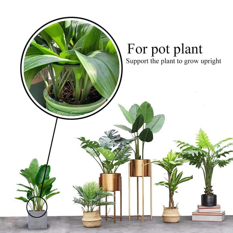 8PCS Plant Support Plant Stakes Half Round Plant Support Ring Plastic Plant Cage Holder Flower Pot Climbing Frame
