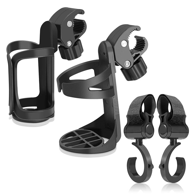 2 Packs Bike Cup Stroller Bottle Holders Universal 360 Degrees Rotation Drink Holder for Baby Stroller Pushchair Bicycle Wheelch