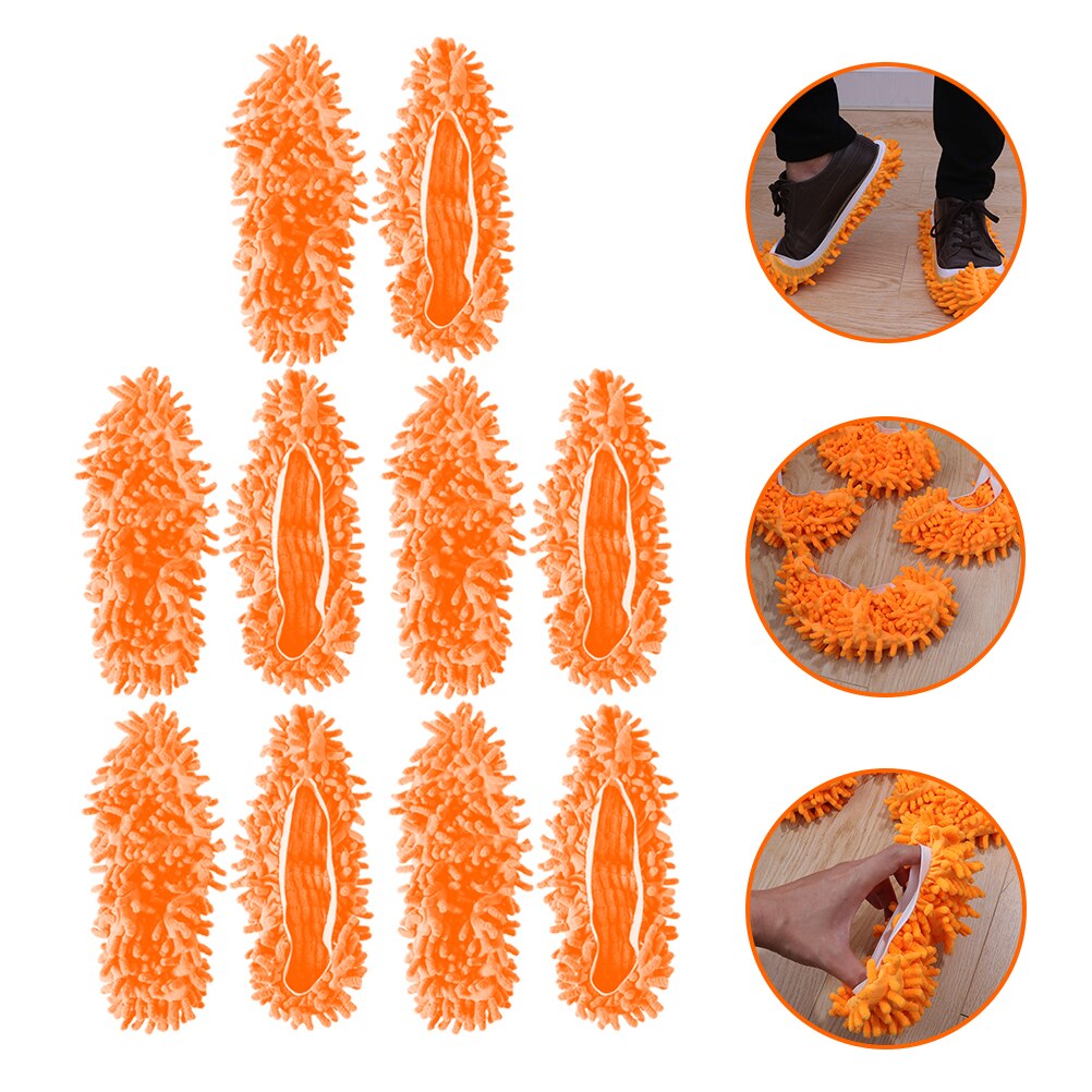 Pantoufles lavables pour chaussures, 10 pièces, chaussons anti-poussière, chaussettes de nettoyage
