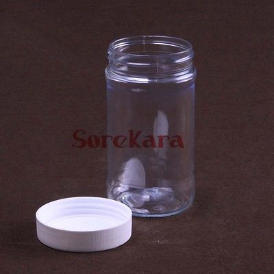 10pcs 150ml Clear plastic Bottle Reagent Bottle Sample Vials Plastic Lid Screw Cap Screw On Cover