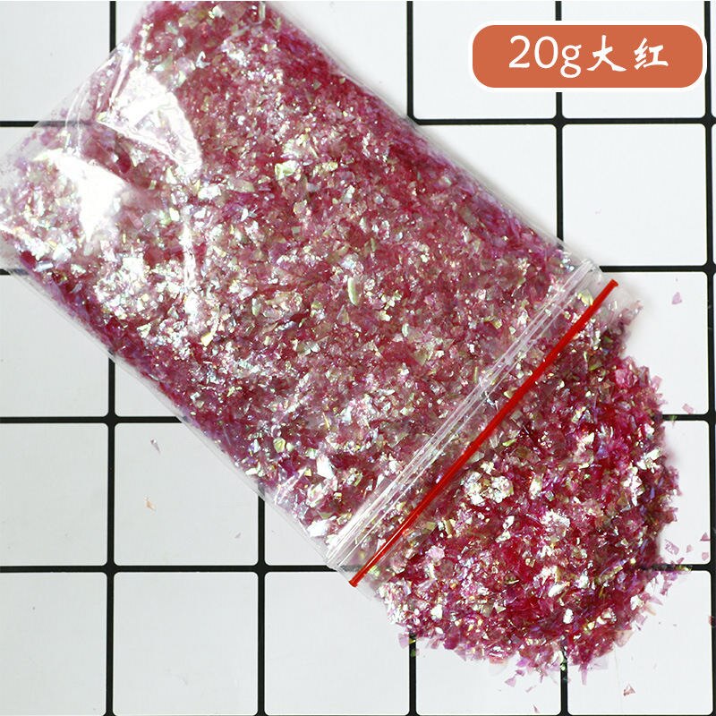 20 gr/paket Vier Stern Glitter Diy Kristall Schleim Liefert Ultra-dünne Scheiben Nägel Kunst Tipps Box Zubehör Dekoration Spielzeug für Kinder: 8