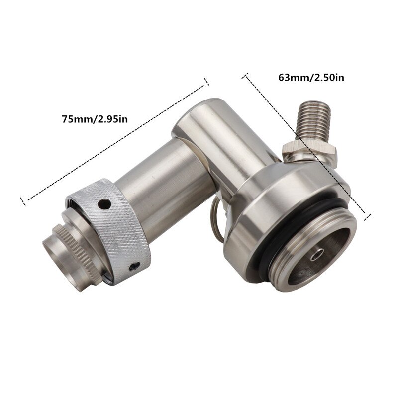 Adjustable Beer Tap Stainless Steel Mini Keg Tap Dispenser Spear with Mini Co2 Gas Regulator for 2L 4L 5L Beer Growler
