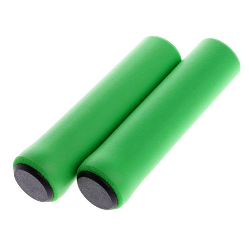 Mtb anti-skrid cykel blødt styr greb cover wrap komfortabel silikone mountainbike styr ærme: Grøn
