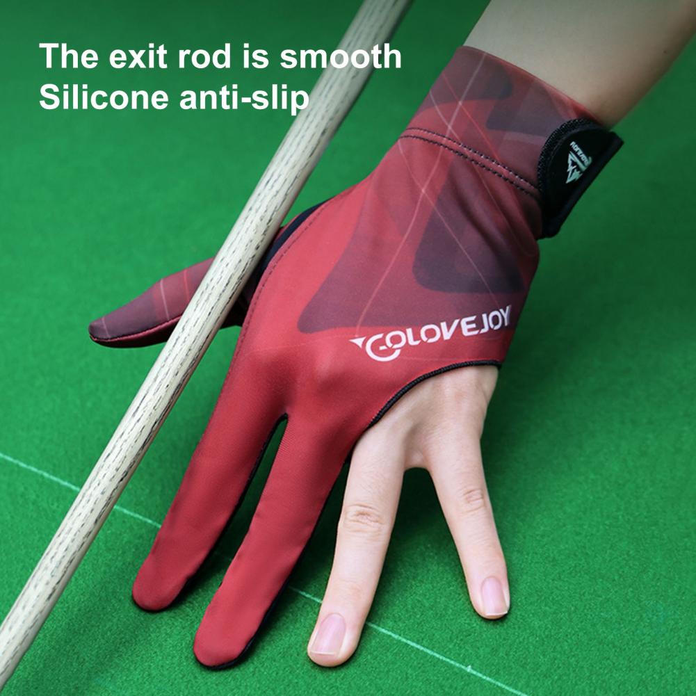 3 Fingers Billiards Gloves Enhanced Grip Left Right Hand Table Tennis Gloves Anti-slip Breathable Snooker Gloves