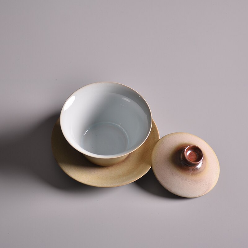 Tangpin keramisk tekanne gaiwan tekopp keramisk te bolle kinesisk kung fu te sett 100ml