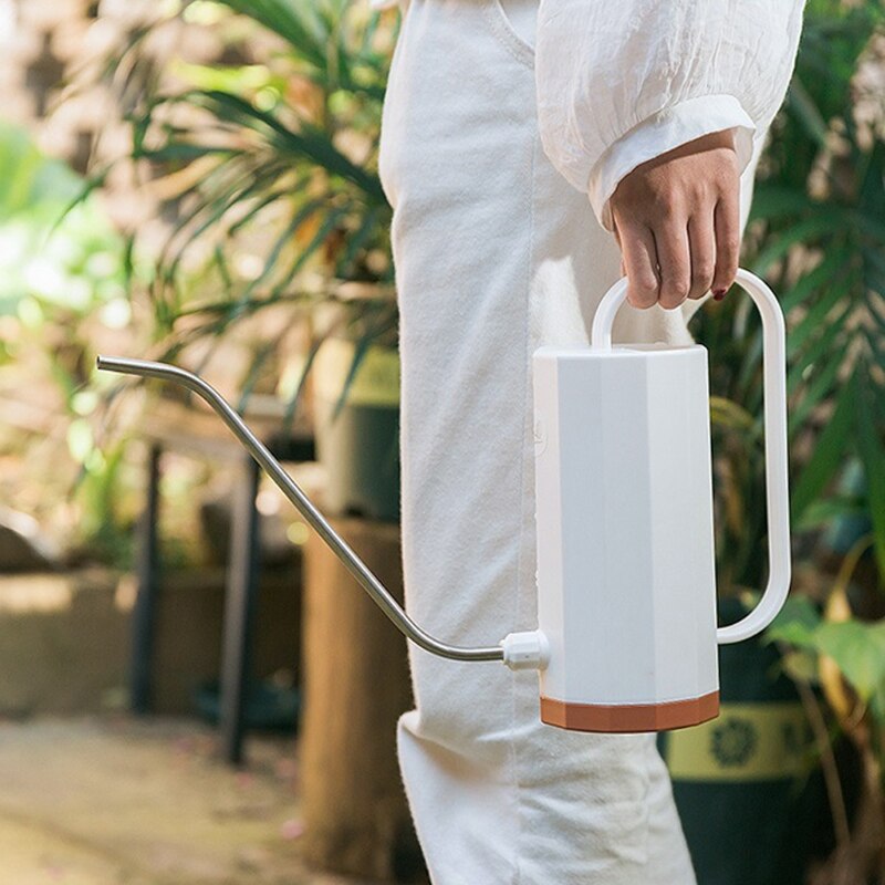 1.2L narzędzia ogrodnicze plastikowa roślina zraszacz praktyczna konewka nawadnianie domu kwiaty czajnik cylindryczny uchwyt L