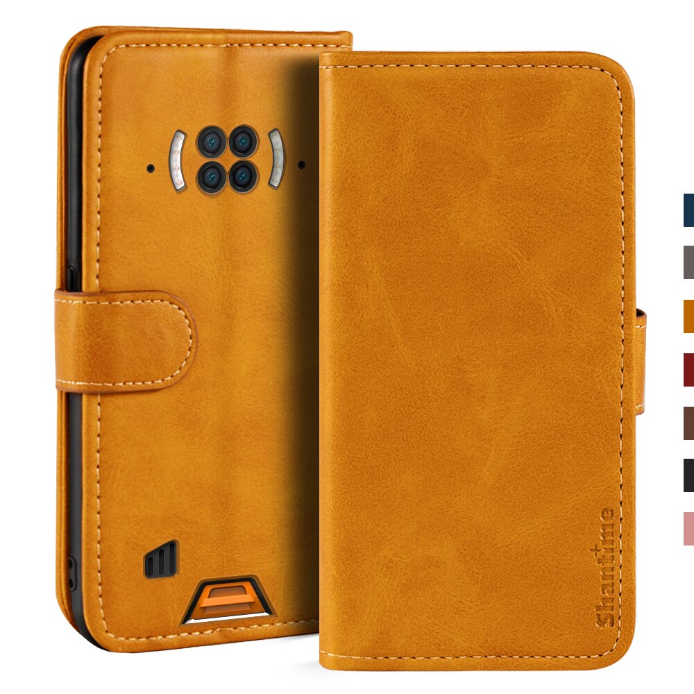 Case Voor Doogee S96 Pro Case Magnetische Wallet Leather Cover Voor Doogee S96 Pro Stand Coque Telefoon Gevallen: Light brown