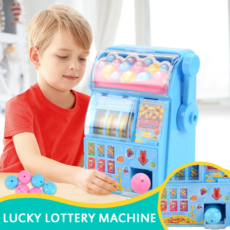 Mini manuel heldig lotteri maskine børn interagerer med hinanden gennem familie legetøj uden afgifts tilfældig farve