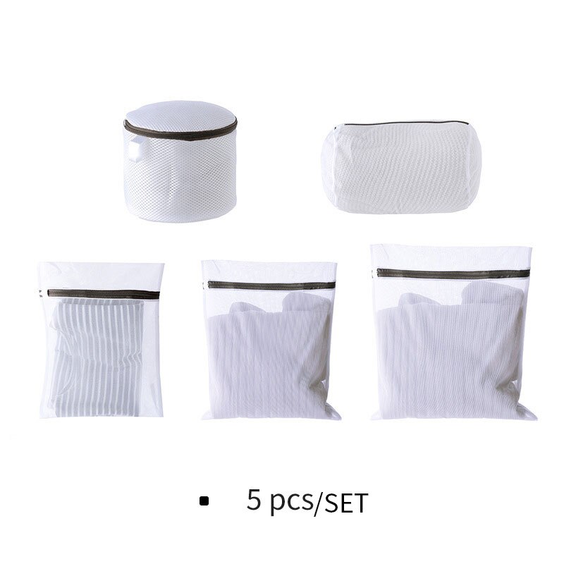 Waszak Beschermende Tas Fijne Mesh Combinatie Set Huishouden Wasserij Ondergoed Bra Wasmachine Netje En Netto Zak E25: 1 SET