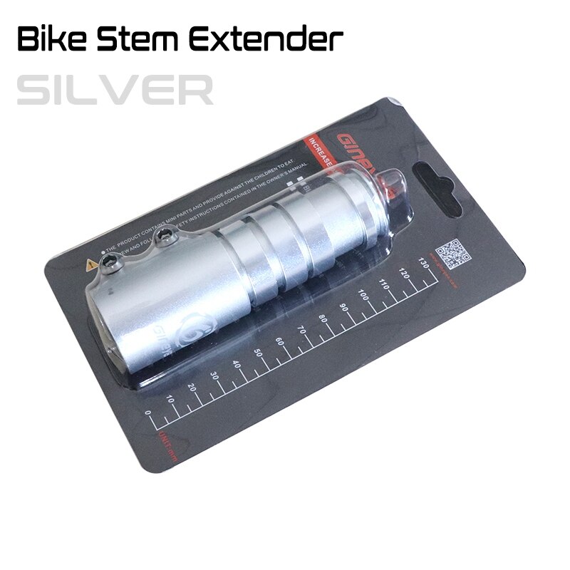 28.6mm cykel gaffel stilk forlænger cykel styret hæve op adapter aluminiumslegering højde øget stilk cykel tilbehør: Sølv