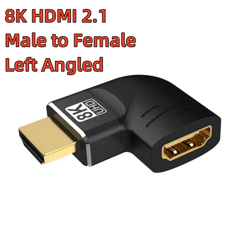 HDMI 2.1 Male to Femal Adapter 8k60Hz 4k120Hz High Speed Micro Mini HDMI to HDMI 48Gbps Adapter Coupler for Video Modes TV PC: grey