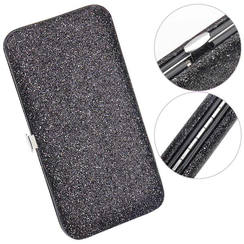 Eyelash Extension Tweezers Storage Box Seven Slots Shiny Organizer Case Bag For Tweezers Lash Brush Applicator Storage