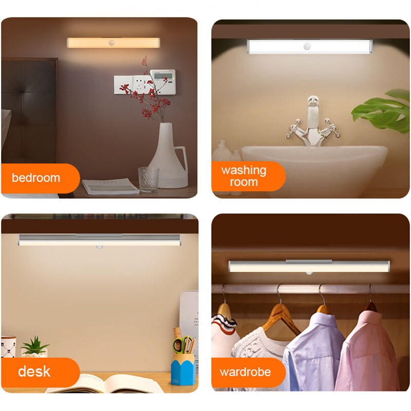 Intelligente Led Lichaam Sensing Lamp Kinderen Diy Magnetische Absorptie Gratis Bedrading Usb Opladen Smart Home Strip Verlichting