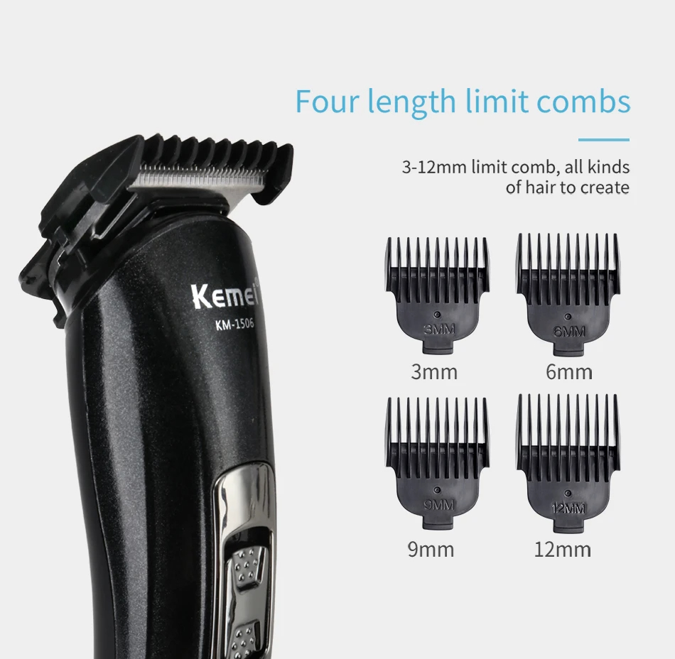 Kemei KM-1506 3 in 1 Electric Shaver USB Charging Hair trimmer Electric Rechargeable Nose Shaving Machine