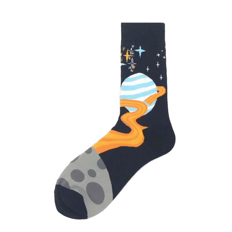 autumn and winter outer space socks 1 cotton socks couple tube socks cartoon alien socks: 10