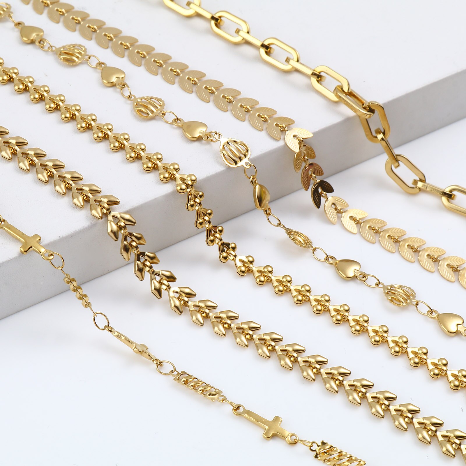 Tobillera de estrella de acero inoxidable para mujer, joyería para el pie, cadena chapada en oro, pulsera, accesorios de de cumpleaños