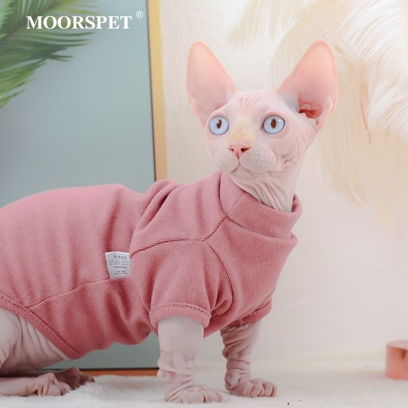 YAOER Sphinx Katzenkleidung Winter - Warmer Fleece Pullover Für Haarlose Katzen