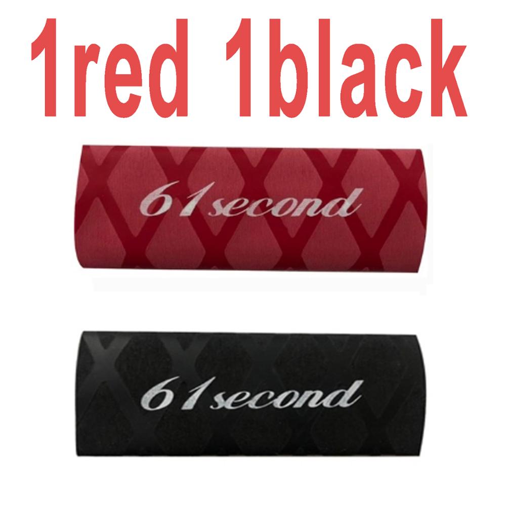 2Pcs 61 Tweede Overgrip Voor Tafeltennis Racket Handvat Tape Warmtekrimpbare Ping Pong Set Bat Grips Zweetband accessoires: 61s 1red 1black