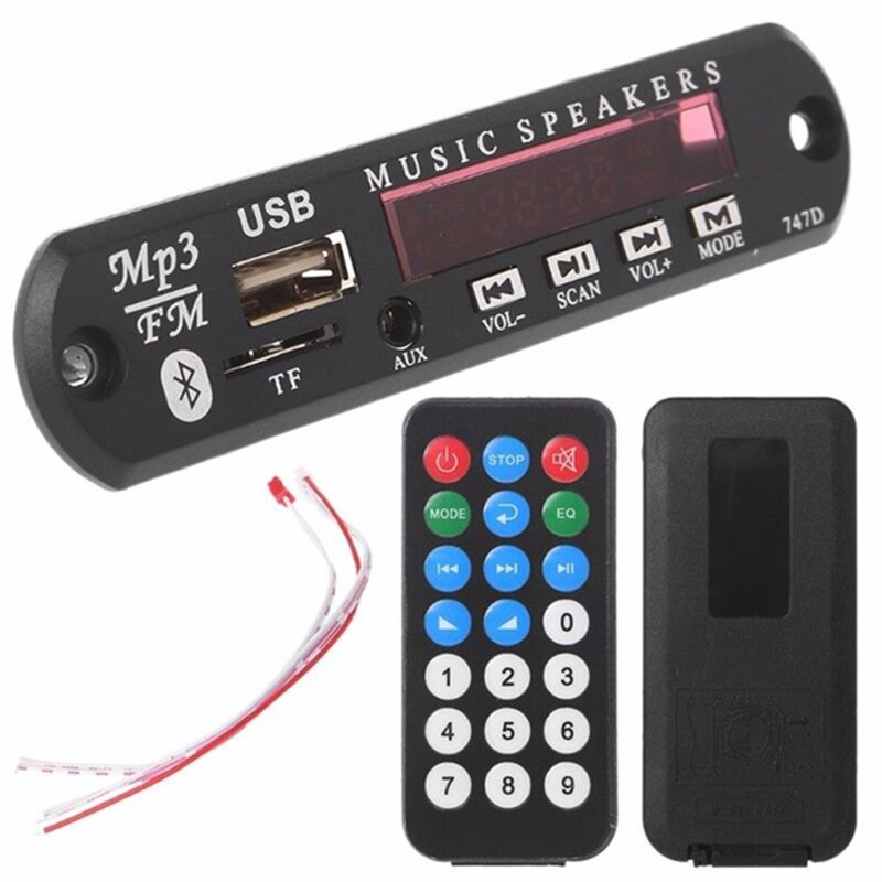 Wireless Bluetooth Remote Mp3 Wma Decoder Board o Module Usb Tf Radio DC5V