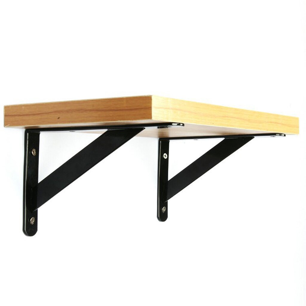 2pcs Heavy Duty L Shape Wall Shelf Support Bracket DIY Rack Supporter Stand for Photo Frame, Books, Camera Holder