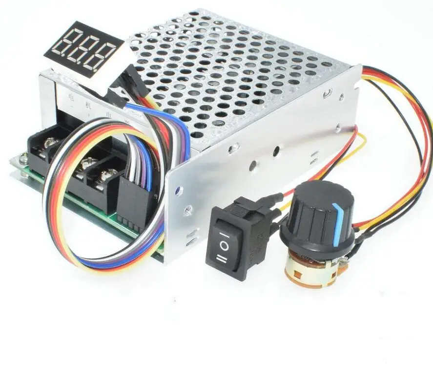 Digitale Display 0 ~ 100% verstelbare DC 10-50 V 40A DC Motor Speed Controller PWM 12 V 24 V 48 V 2000 W MAX 60A Omkeerbaar