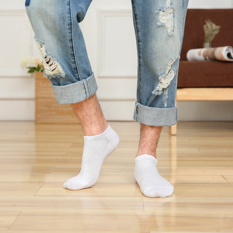 Men's Sports Socks Cotton Stripe Boat Socks All Seasons Spring Autumn Male Casual Harajuku Breathable Men Ankle Sock Boy: C01