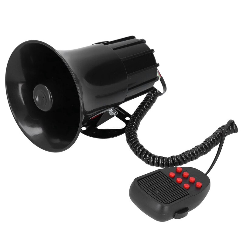 LOUD 100W ALARM ELECTRONIC SIREN/PA/PUBLIC ADDRESS OUTDOOR SPEAKER BLACK VXS9118