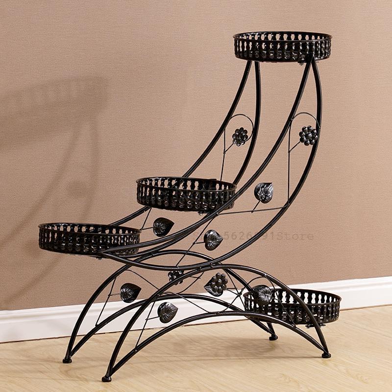 Europäischen multi-schicht beltless schmiedeeisen blume Regal Gestell Montage ecke wohnzimmer balkon einfache garten Bonsai rahmen: VIP 4