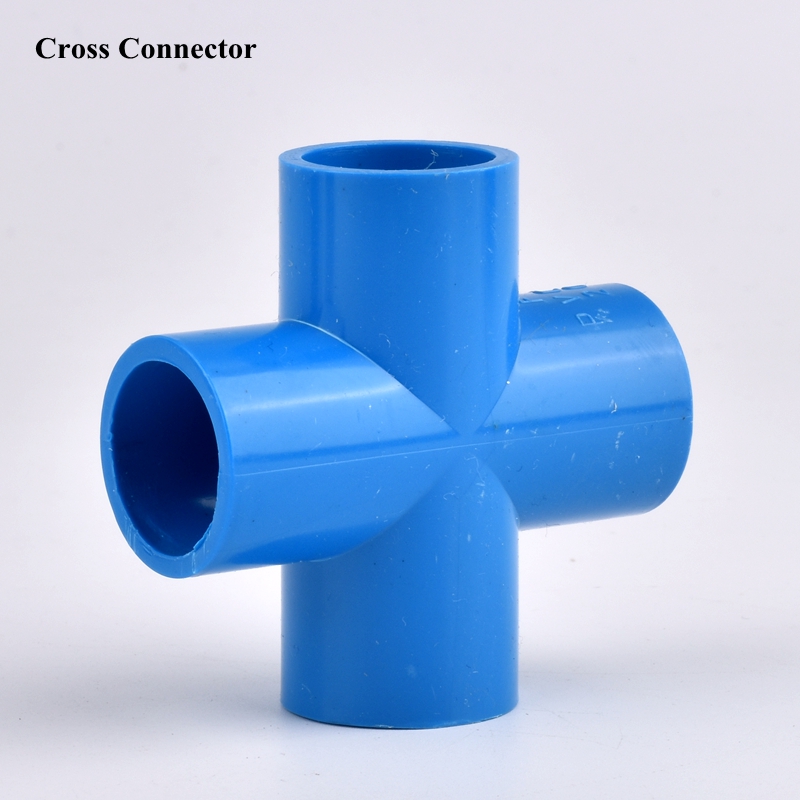 20~63mm PVC Pipe Connector, Straight Elbow Joint End Cap Garden Watering Tee Tube Joint Irrigation Aquarium Fish Tank Fittings: WHITE / 1/4''