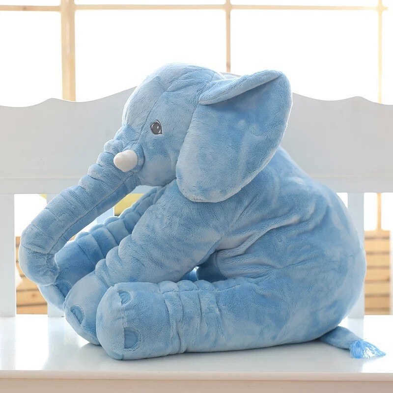 Lrea 40/60cm blød pude tegneserie elefant pude familien dekorerer 4 farver til valgmulig: Blå / 40cm