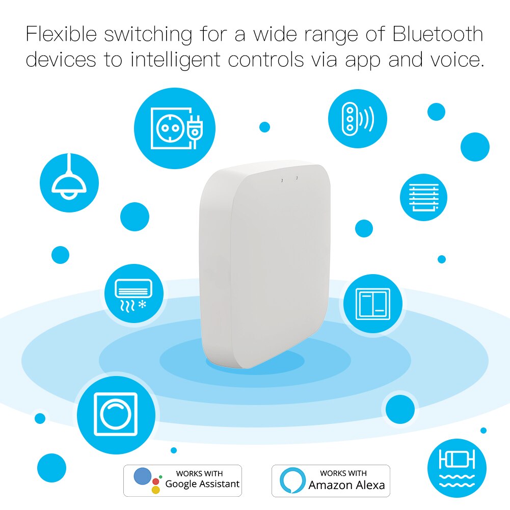 Moes – Hub passerelle Bluetooth Tuya, Smart SIG Mesh, WiFi, application Smart Life, télécommande, fonctionne avec Alexa Google Home