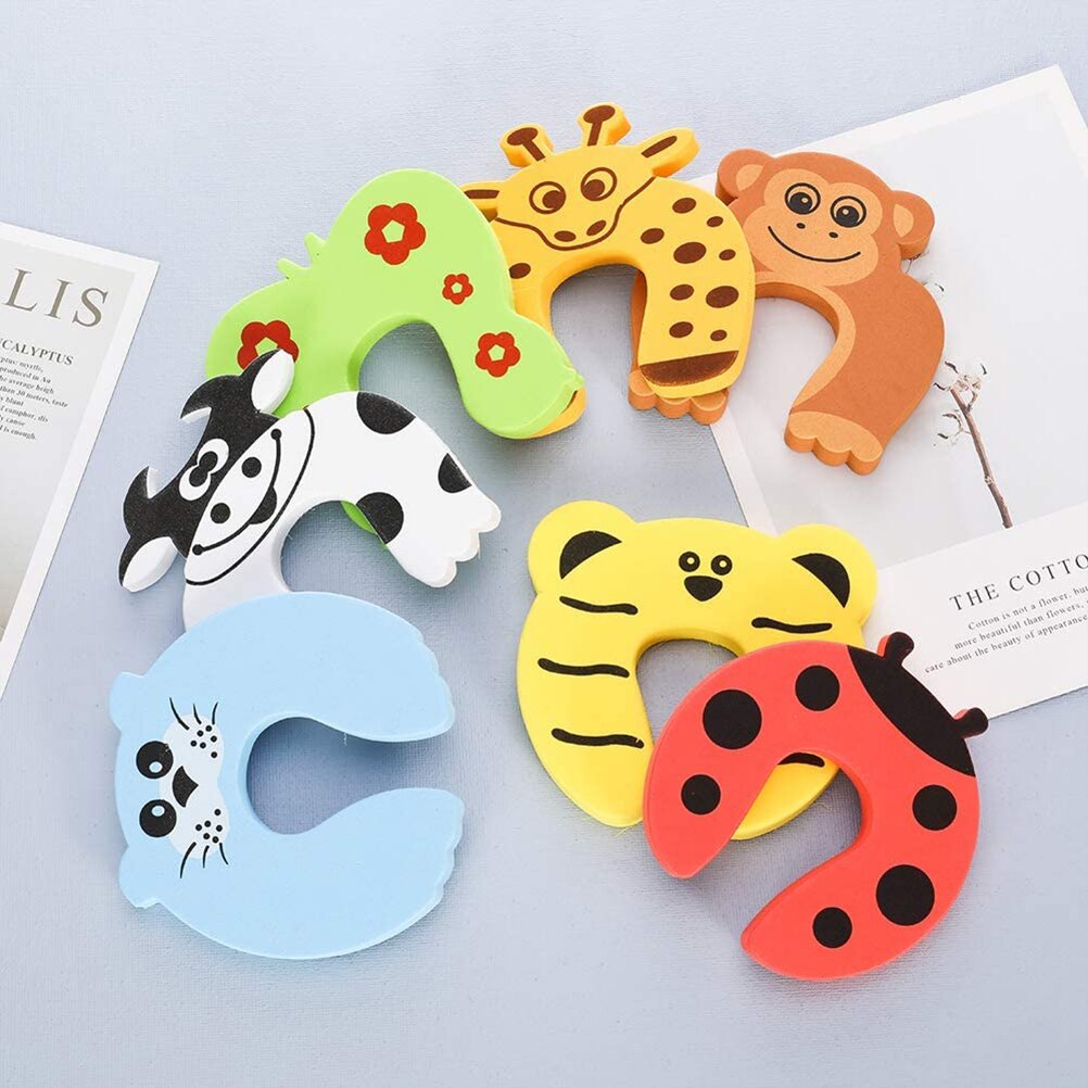 Cartoon Foam Door Stop Animal Anti Pinch Door Stop Baby Finger Pinch Guard Cartoon Animals Exit Card Door Clamp #30